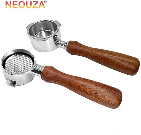 NEOUZA Cesta portafiltro de 2.008 in para Delonghi EC680EC685 Breville 250XL Yabano Coffee Espresso Machine  Doble taza no presurizada, acero