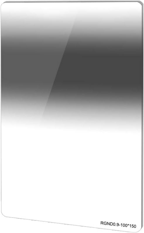 Filtro ND cuadrado de 3.937 x 5.906 in, filtro de densidad neutra cuadrada gris graduada inversa, 18 capas multicapa, vidrio óptico Schott B270,