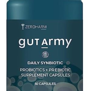 Suplemento de probióticos Gut Army para hombres y mujeres, 100 mil millones de UFC y 25 cepas, cápsula de salud intestinal para limpiador Suplemento de probióticos Gut Army para hombres y mujeres, 100 mil millones de UFC y 25 cepas, cápsula de salud intestinal para limpiador