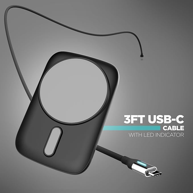 Combo de funda de batería 2 en 1 para iPhone 15 Pro – Funda protectora de cuerpo completo con banco de energía extraíble (compatible con MagSafe),