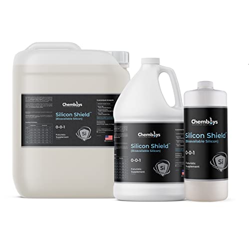 Suplemento de sílice para plantas con silicona biodisponible, ácido silícico Si Shield Liquid Plant Nutrient, apoya la fuerza de las plantas contra