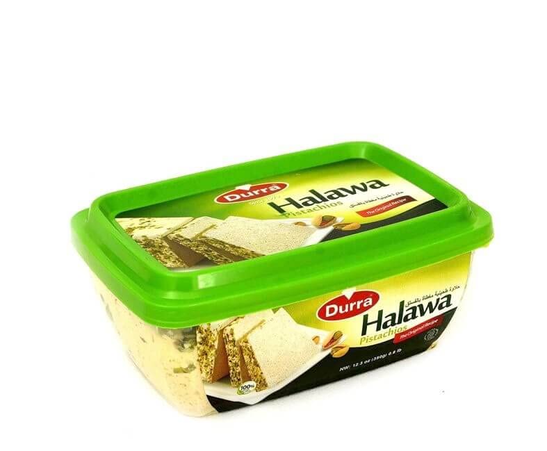 Mediterranean Pistachio Halawa – Durra Pistachio Sesame Tahini Fudge Halva 1 Pack 12.3oz. (12.35 oz) cada uno. – 12.35 oz cada uno