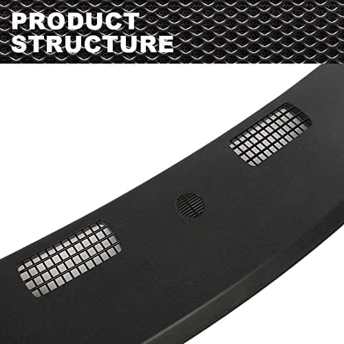 Panel superior de salpicadero negro compatible con Dodge Ram 1500 2002-2005Dodge Ram 2500 3500 2003-2005 5GT31XDVAA 5GT31XDVAB 5GT31XDVAC