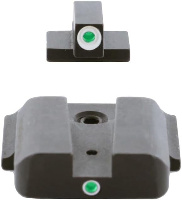 AMERIGLO i-Dot Sight Set, Compatible with Smith & Wesson M&P Shield (Excludes EZ)  Durable High-Performance Green Tritium Front & Rear Night Sights