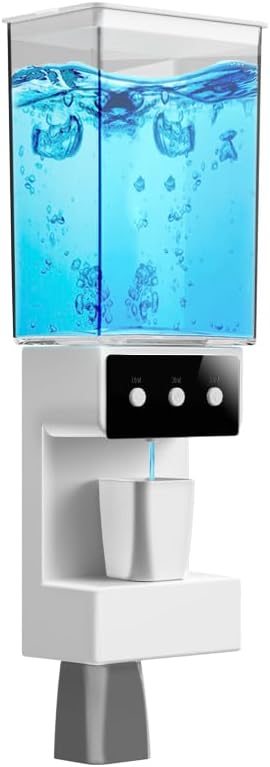 Dispensador automático de enjuague bucal para baño, dispensador de pared de lavado bucal de 23.67 onzas  23.7 fl oz con tazas magnéticas para niños
