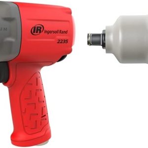 Ingersoll Rand 2235TiMAX-R Llave de impacto neumática de 12 pulgada, color rojo y llave de impacto neumática de 34 pulgadas 2145QiMAX de 34 Ingersoll Rand 2235TiMAX-R Llave de impacto neumática de 12 pulgada, color rojo y llave de impacto neumática de 34 pulgadas 2145QiMAX de 34
