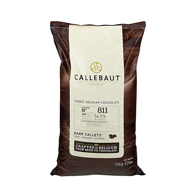 Callebaut – Callebaut – Callets belgas de chocolate negro (papas fritas) – 52.3% 1 bolsa, 22 libras ()