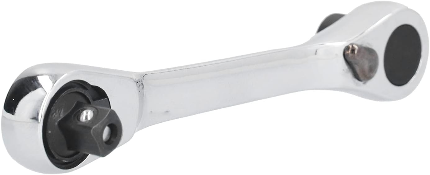 Mini llave de trinquete de doble cabeza, llaves ajustables, llave de 14 de pulgada 72 dientes y destornillador destornillador llave de trinquete de