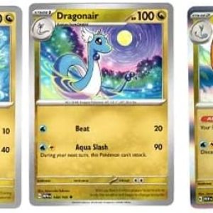 Dragonite 149165 – Dragonair Dratini – Pokemon 151 – Juego de cartas de evolución – Holo Rare Dragonite 149165 – Dragonair Dratini – Pokemon 151 – Juego de cartas de evolución – Holo Rare