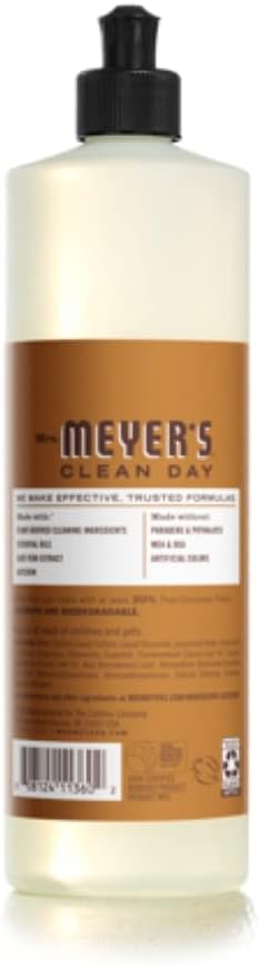 MRS. MEYER’S CLEANDAY – Jabón líquido para platos, fórmula biodegradable, edición limitada, especias de bellota, 16 onzas líquidas (paquete de 2)
