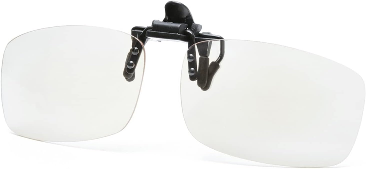 Lentes de lectura con clip y abatibles, con bloqueo de luz azul, lupas, lentes, para unisex (transparente, 3.0)