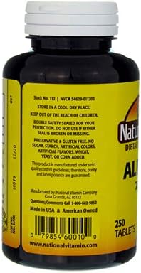 Nature’s Blend Alfalfa 250 mg 250 Tabs