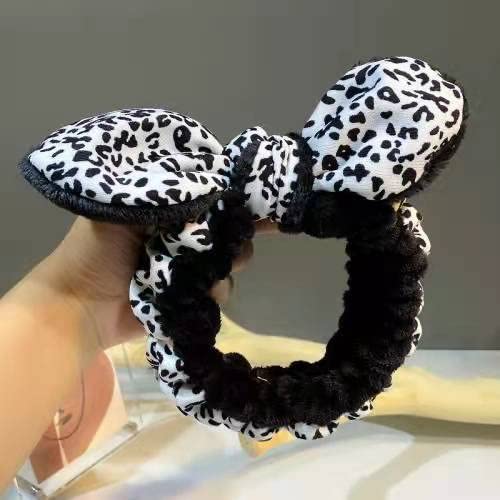 Diadema de maquillaje para mujer, lindas orejas de conejo, diadema de felpa a la moda, bonita, esponjosa, elástica, diadema de maquillaje para