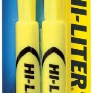 Resaltador, punta de cincel, 2CD, amarillo fluorescente, se vende como 1 paquete Resaltador, punta de cincel, 2CD, amarillo fluorescente, se vende como 1 paquete