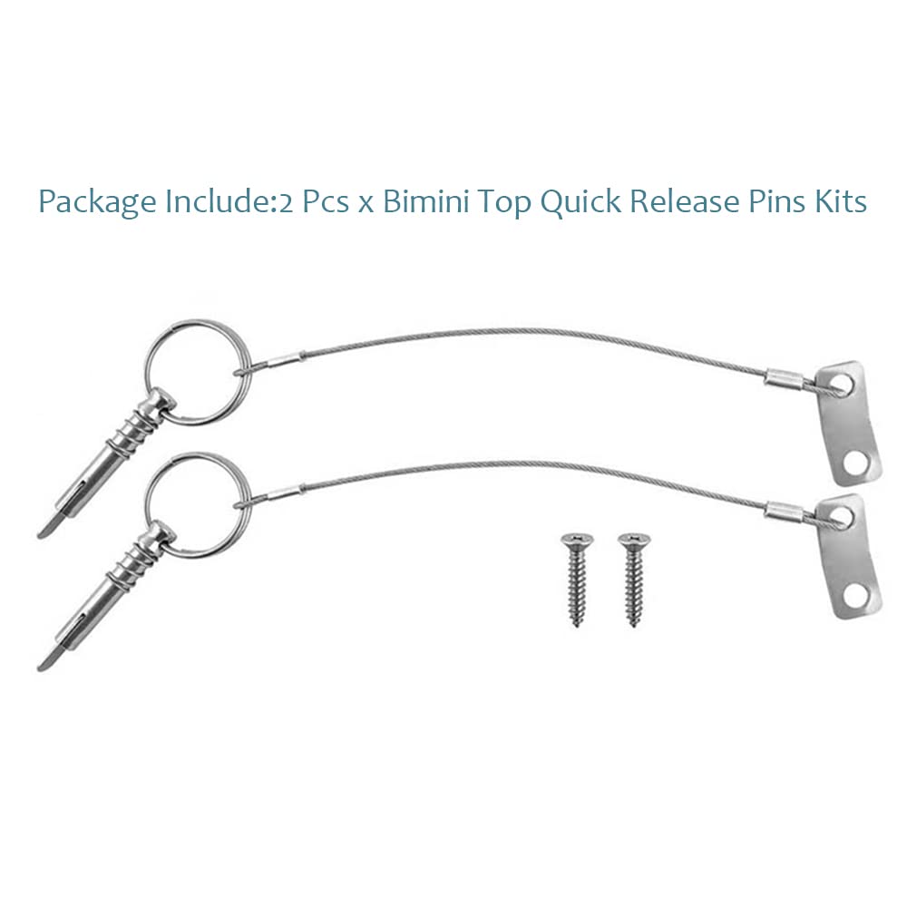 Bimini – Pasador de liberación rápida superior de 14 pulgadas de diámetro con leva de caída y resorte, accesorios de hardware para toldo de barco,