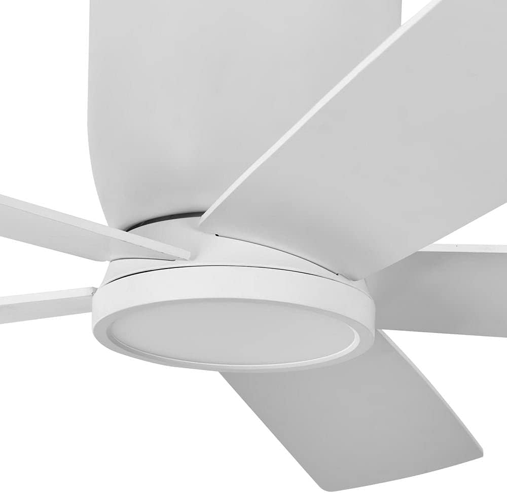 Collection Britton SW19110 MWH – Ventilador de techo LED integrado de 52 pulgadas con kit de luces y mando a distancia, color blanco mate