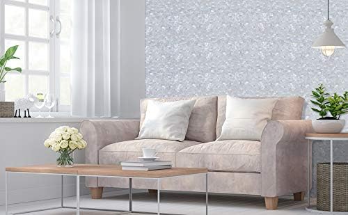 10 hojas de mosaico para salpicaduras de nácar de madrepera, para pegar en muro para cocina, baño, dormitorio (blanco, 12 x 12 pulgadas)