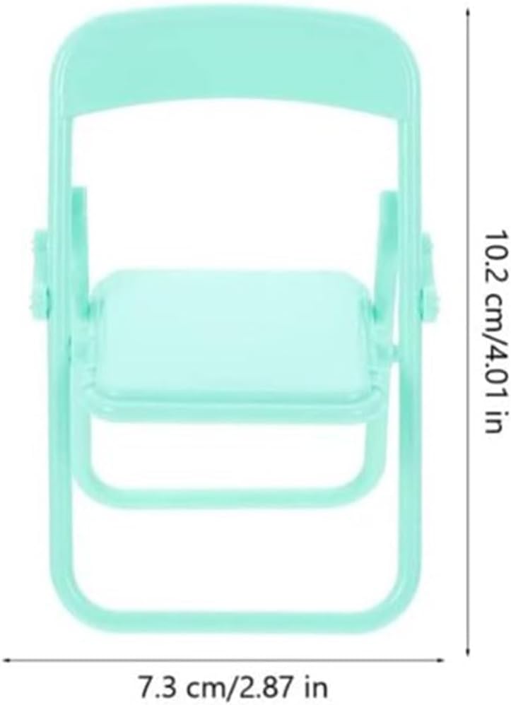 Cyauskoe Mini sillas plegables, pequeños juguetes para sillas plegables, mini soporte para teléfono, sillas plegables a escala 16, sillas plegables