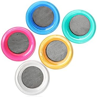 Imanes redondos para refrigerador, 10 unidades, colores transparentes, para pizarra blanca, refrigerador, mapa y calendario, 1.18 pulgadas