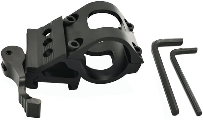 OutDoorBom Óptica linterna táctica Offset Picatinny Quick DetachRelease Mount para SurefireLáserLinternas