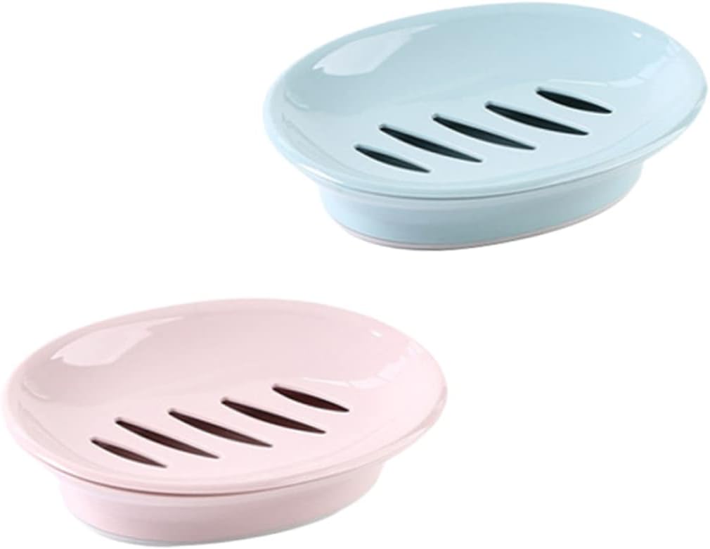 Zerodeko Caja de viaje de jabón redondo Jabonera redonda Jabonera en forma de corazón Jabonera Escurridor Titular Caja de jabón Jabonera Jabonera