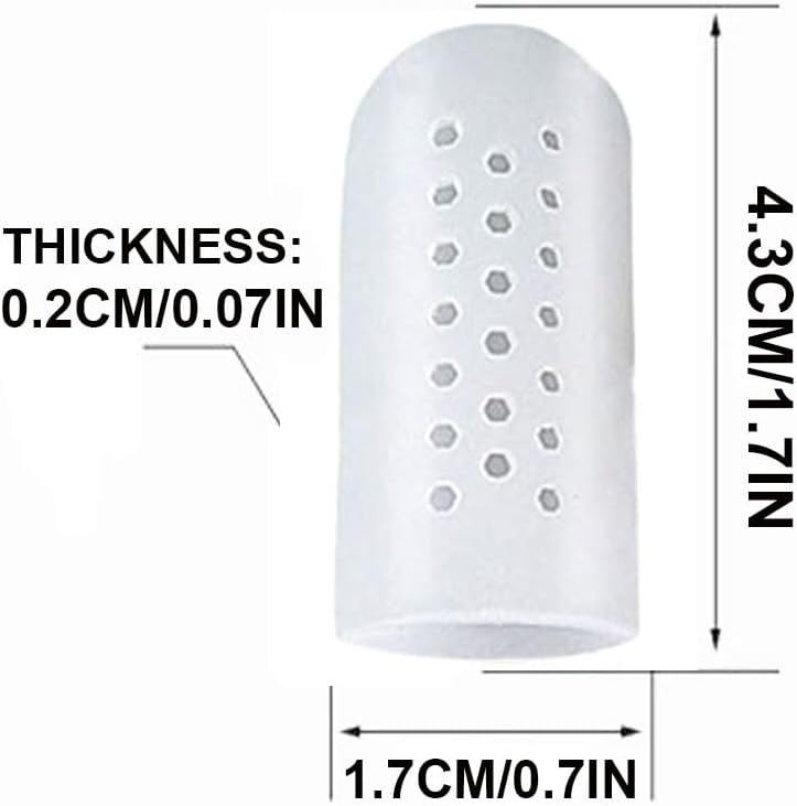 10 piezas de catre de gel con orificios de aire, protector de dedos de soporte, fundas de gel para dedos, protectores de dedos de gel, protección