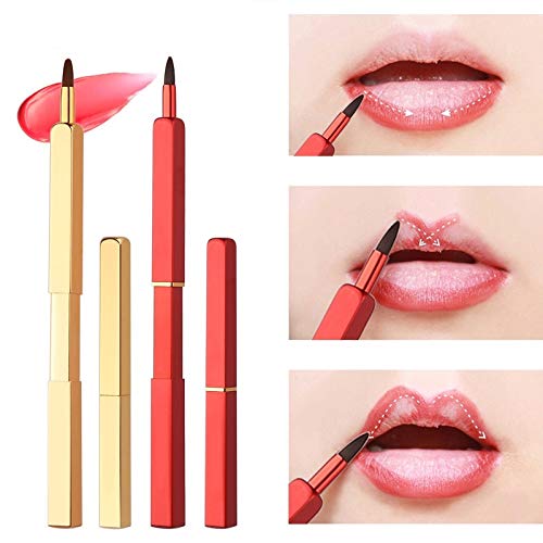 Exquisitos aplicadores profesionales de pinceles de labios, pinceles retráctiles, herramienta de pincel de maquillaje brillante para lápiz labial