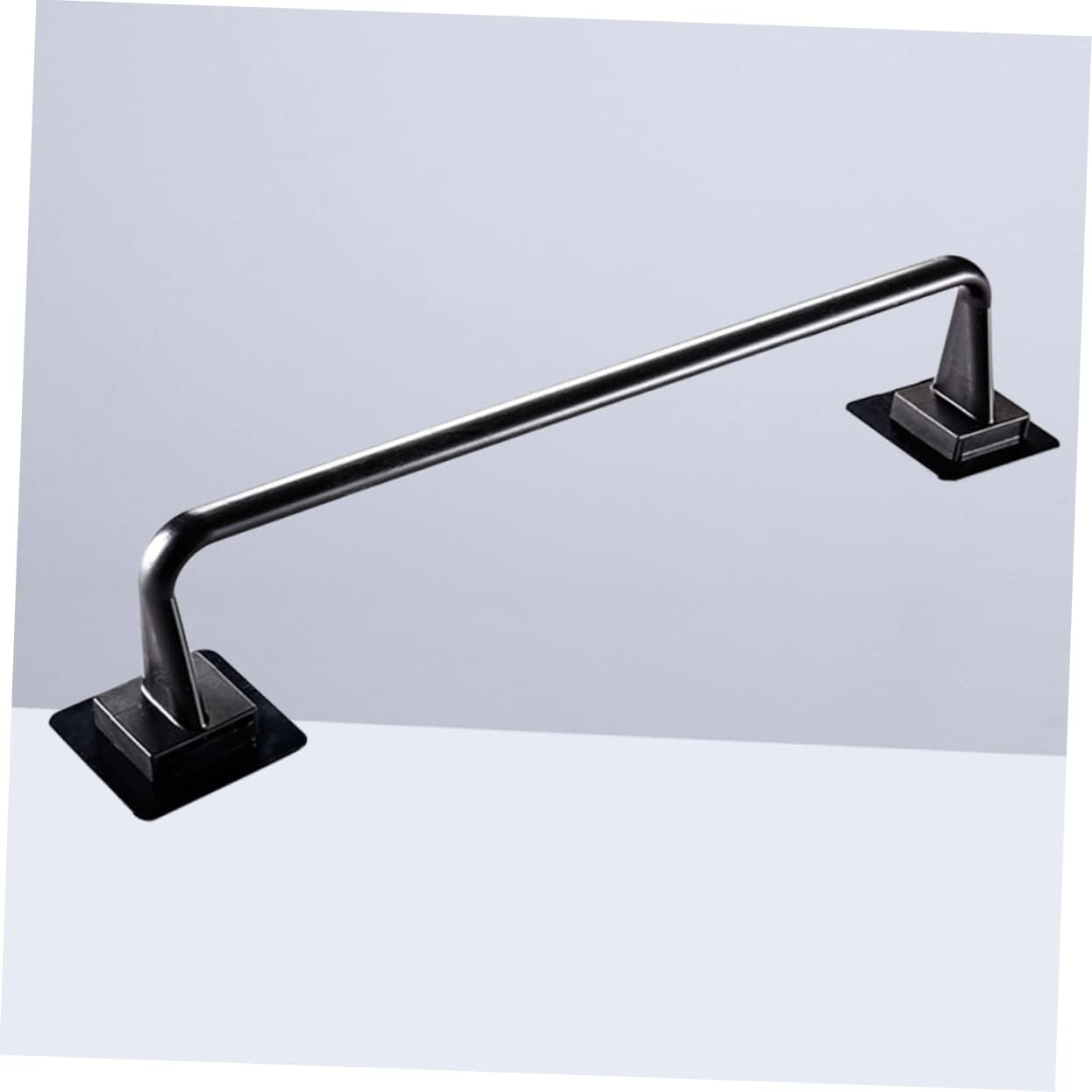 OSALADI Toallero autoadhesivo para toallas de pared, 2 piezas, soporte para toallas de pared, bata negra, toallero de plástico, estante de