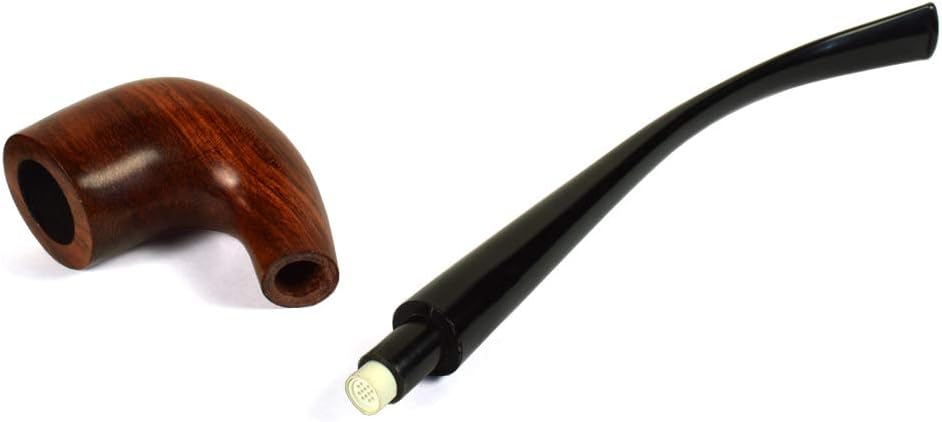 Pipa de fumar tabaco larga de 10.2′ – (10.2 in) para filtro de 0.354 in. Vikings, Valhalla Envío en todo el mundo., Marrón