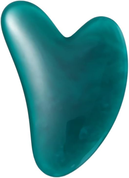 1 unids azul Gua Sha Herramientas faciales Masajeador corporal SPA resina raspado masaje herramienta de cuidado de la piel cara adelgazante