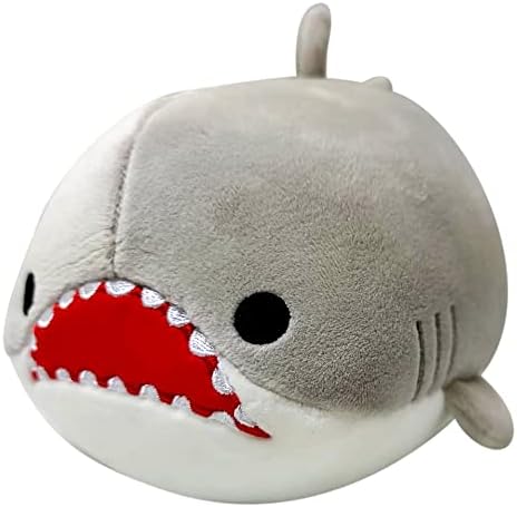 Forest & Twelfth Peluche de animal marino de 8 pulgadas, suave e hinchado mini gran tiburón blanco, peluche suave, juguetes de animales marinos,