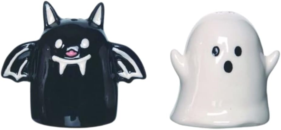 Juego de sal y pimienta de murciélagofantasma