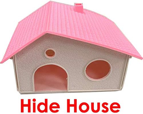 Rosa Gran Torre Gemela Habitat Hámster Mansion Roedor Gerbos Ratones Ratón Pequeño Animal Casa Jaula con tubo de cruce superior túnel extensible y