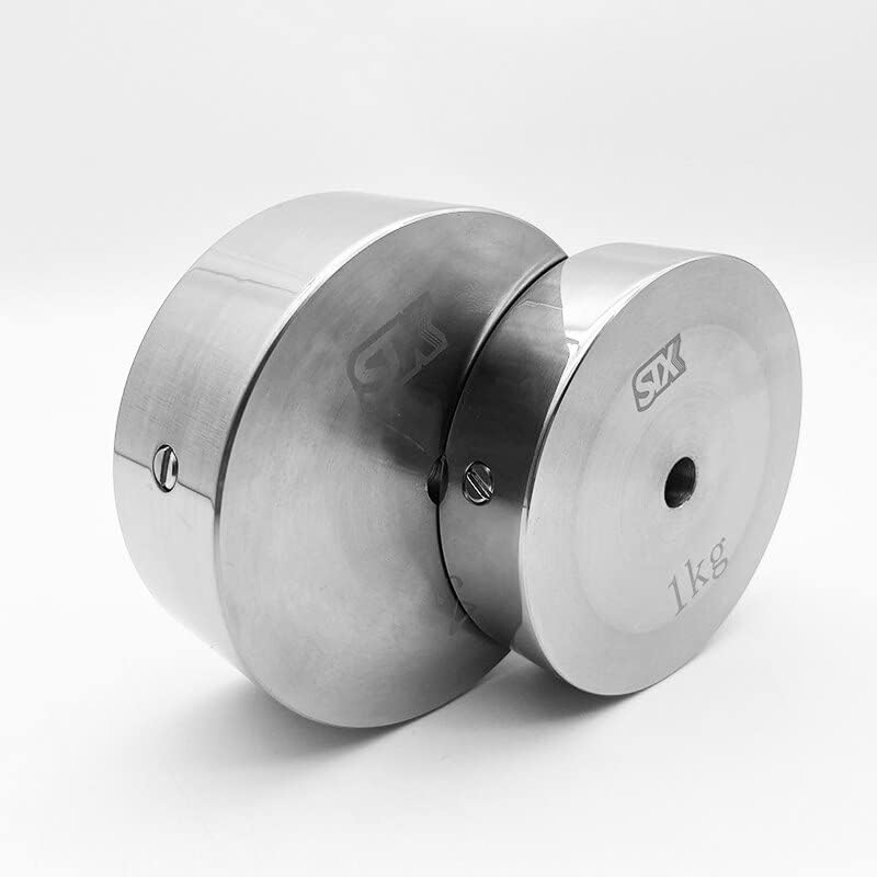 Bloque de peso estándar M1, método de calibración Circular de peso perforado de acero inoxidable, 1kg2kg3kg500g100g (Color  0.88 oz)
