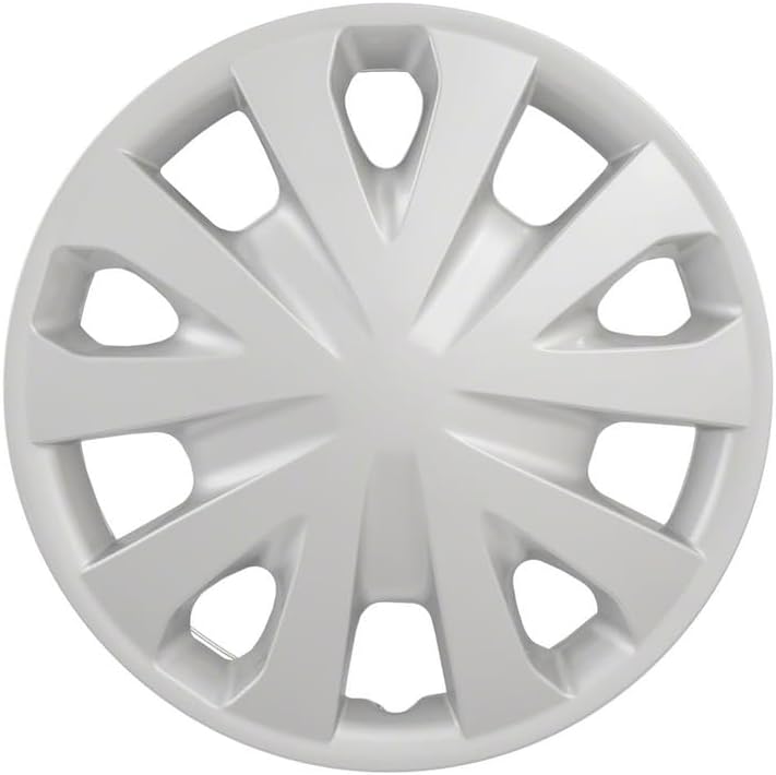 Fuel Rider Tapacubos de ABS plateado de 15 pulgadas para Nissan Versa 2012-2019 (juego de 4) fundas de ruedas para ruedas de acero estándar de 15