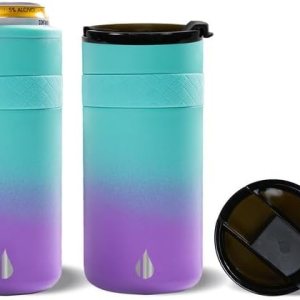 Elemental Duo-Sip – Vaso aislado 2 en 1 con tapa 100% a prueba de fugas y tapa delgada de 12 onzas, vaso de acero inoxidable de triple pared para Elemental Duo-Sip – Vaso aislado 2 en 1 con tapa 100% a prueba de fugas y tapa delgada de 12 onzas, vaso de acero inoxidable de triple pared para