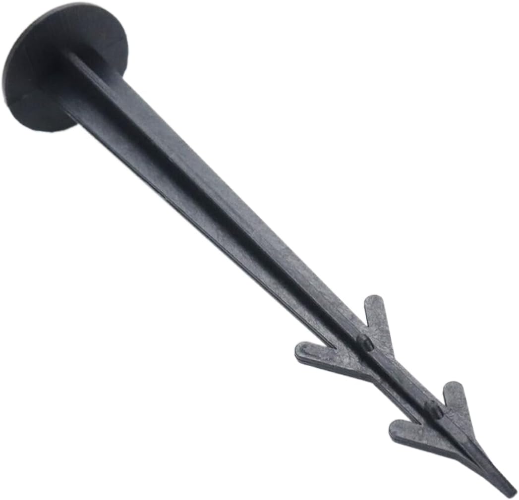 LC LICTOP Estacas de anclaje de paisaje de plástico negro de 6 pulgadas para jardín, césped, patio, paisajismo, 30 piezas