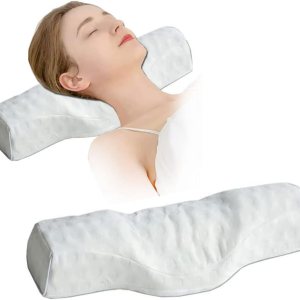 Almohada cervical para el cuello para aliviar el dolor de dormir, almohada cervical de espuma viscoelástica para aliviar el dolor de cuello rígido, Almohada cervical para el cuello para aliviar el dolor de dormir, almohada cervical de espuma viscoelástica para aliviar el dolor de cuello rígido,