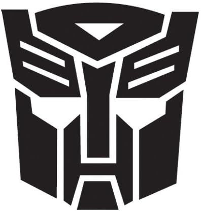 Transformers Autobot – Adhesivo adhesivo de vinilo para automóvil, camión, cuaderno, negro, 4 x 4 pulgadas, CCI218