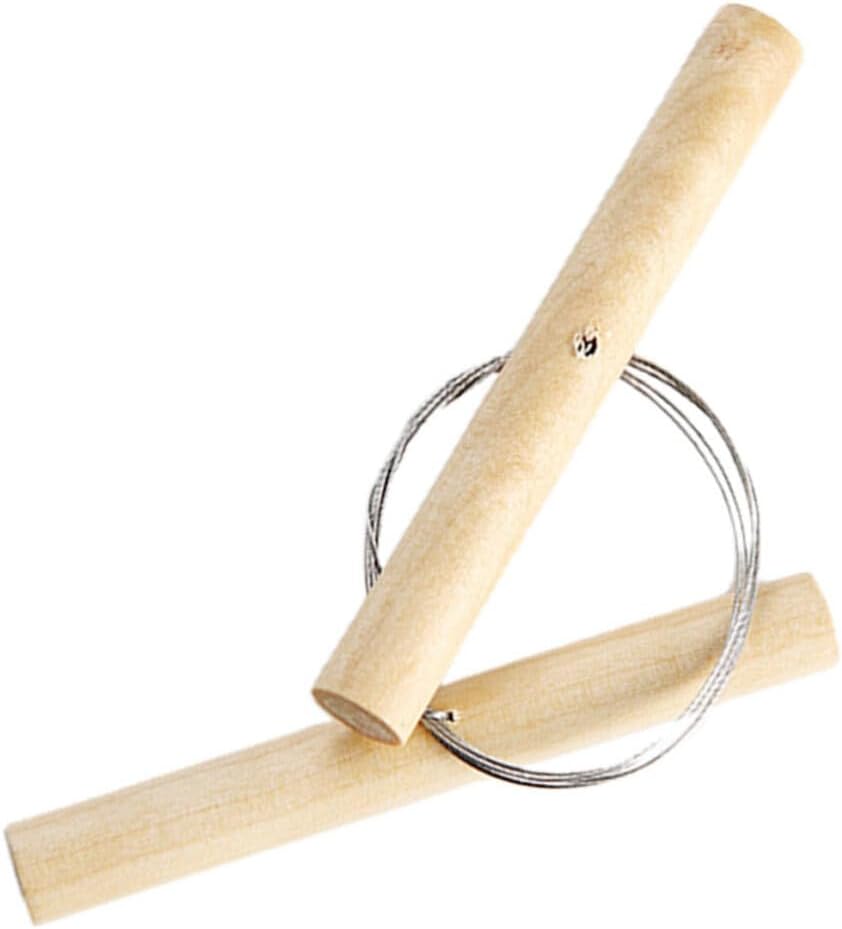 EXCEART Cortador de arcilla de alambre con mango de madera, alambre de acero, herramienta de corte de arcilla de plastilina de queso, línea de