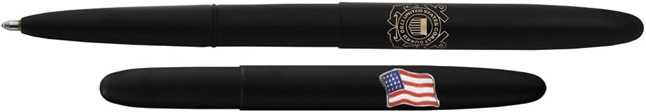 Fisher Space Pen Bolígrafo de la Guardia Costera, negro mate (600BCG-AF)