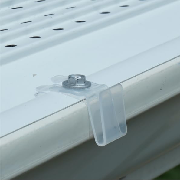 Raptor Gutter Guard Clips de luz exterior  100 unidades  Tornillos incluidos (compatible con cualquier protector de canalón)