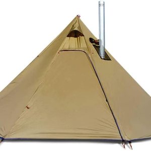 Tienda de campaña piramidal Tipi Hot Tipi con agujero de estufa Ventanas al aire libre Camping Tienda de campaña familiar Tipi para Tienda de campaña piramidal Tipi Hot Tipi con agujero de estufa Ventanas al aire libre Camping Tienda de campaña familiar Tipi para