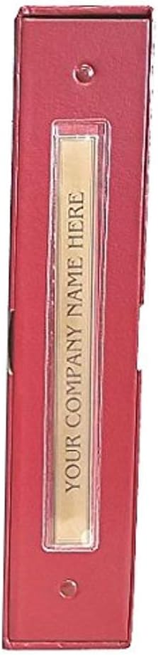 HUBCO Cartera de carpetas de negocios de 3 anillos con inserto de etiqueta de nombre de empresa y funda (rojo)