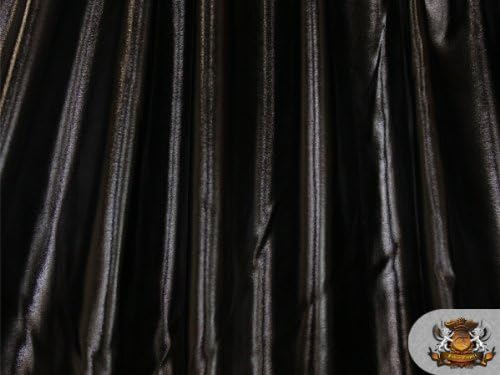 1 tela negra metálica de elastano de 60 pulgadas (vendida por yarda)