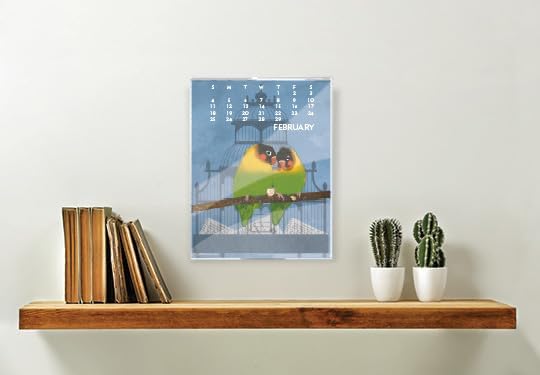 Linnea Design Calendario de póster 2024, 11 x 14 pulgadas, ilustraciones de Johanna Riley