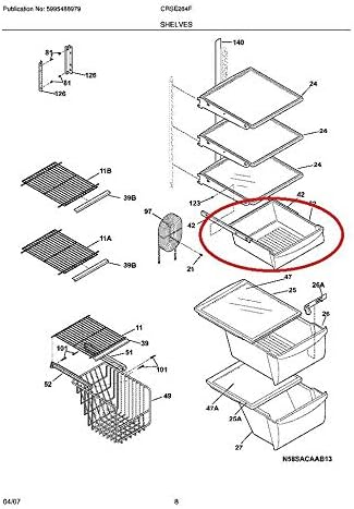 Nuevo – Cajón de carne compatible con frigidaire refrigerador 240342830