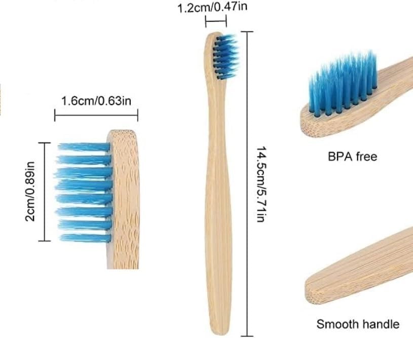 Cepillos de dientes de madera para niños, cerdas suaves a base de carbón, cepillos de dientes naturales, cerdas coloridas, asas para niños y niñas,