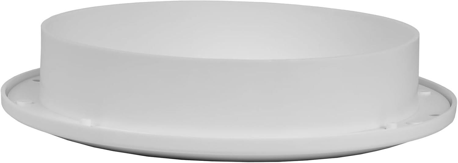 Ventilación redonda de plástico blanco de 6 pulgadas – Rejilla de ventilación de aire – Cubierta de rejilla – Malla de pantalla integrada – Cubierta