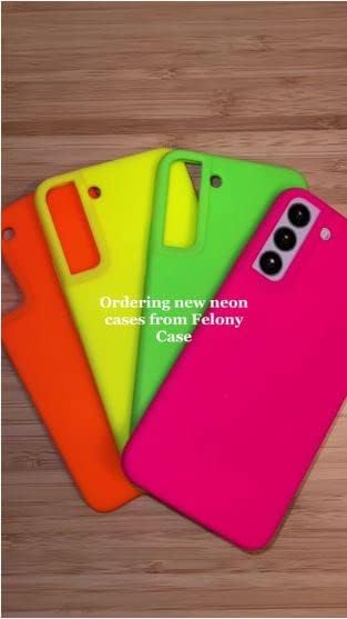 FELONY CASE – Funda Samsung Galaxy S22 – Elegante funda de silicona amarilla neón – Fundas protectoras a prueba de golpes de 360 para Samsung Galaxy
